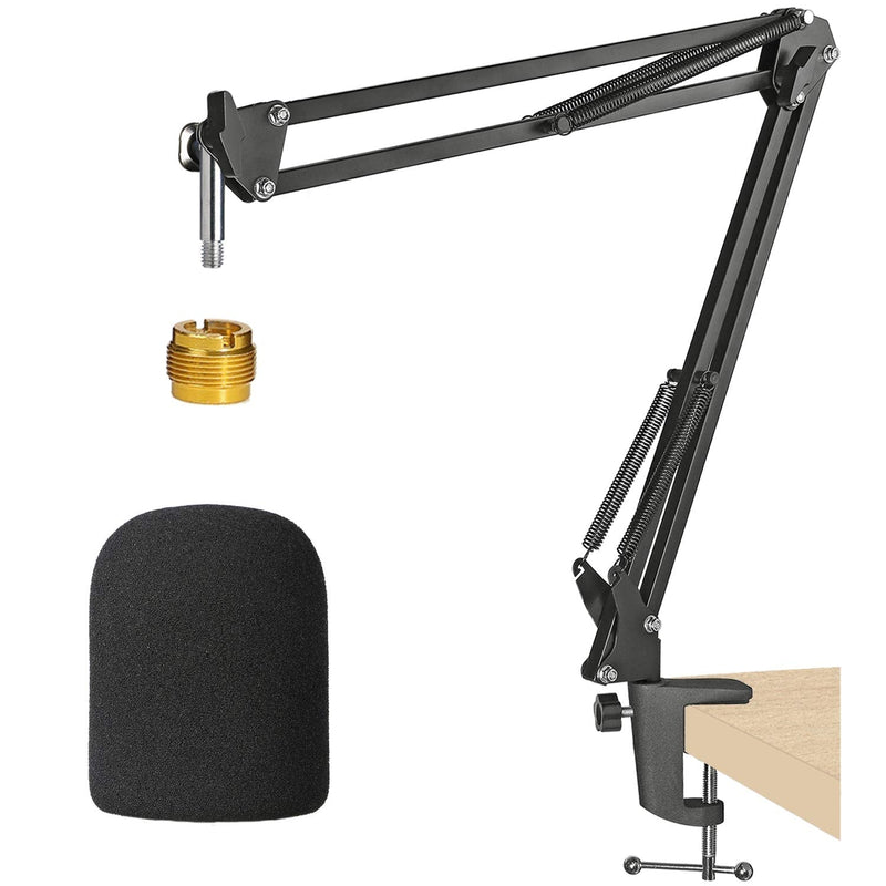  [AUSTRALIA] - AT2035 Mic Stand with Pop Filter - Microphone Boom Arm Stand with Foam Windscreen Cover Compatible with Audio-Technica AT2035 Condenser Microphone by YOUSHARES