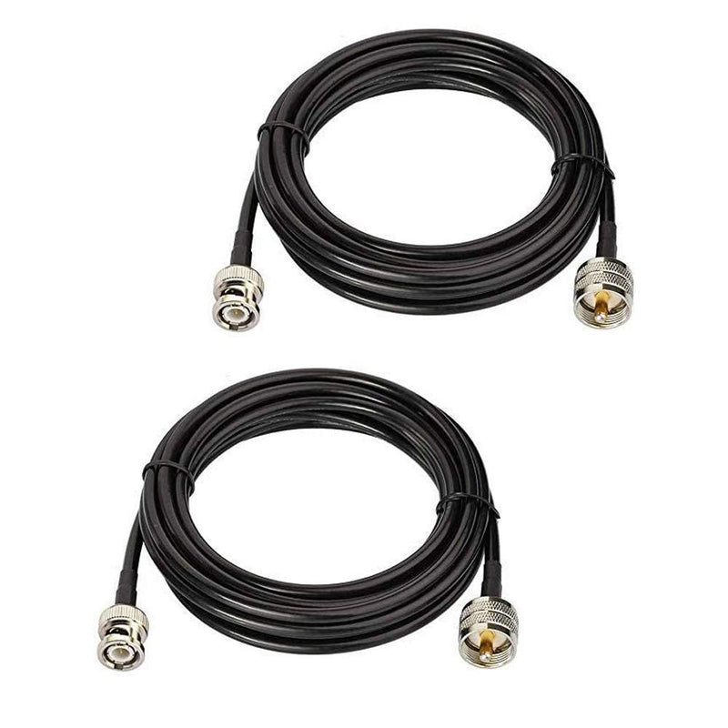  [AUSTRALIA] - OLOEY BNC Male to UHF PL-259 Male RG58 Cable 10ft/3m for CB Ham Two Way Radio Antenna Amateur Radio Transceiver FM Transmitter Radio Scanner Arrester Linear Amplifier Antenna Analyzer SWR Meter-2PACK