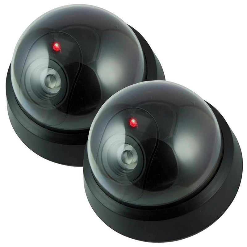  [AUSTRALIA] - Dummy Fake Security Surveillance CCTV Dome Camera with One Red Motion Sensor Detector LED Light Outdoor Indoor Wireless Home Cam System Battery Powered Realistic Look for Home or Business Anti-Theft