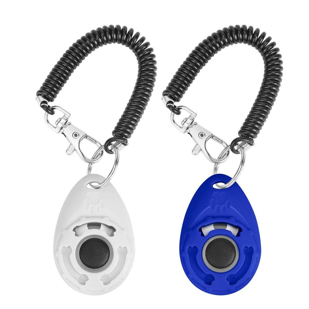 N / A 2PCS Training Clicker for Dogs with Wrist Strap, Dog Cat Clicker Bird Pet Puppy Clicker Training with Big Button, Effective Behavioral Training Tool Training Clicker - LeoForward Australia