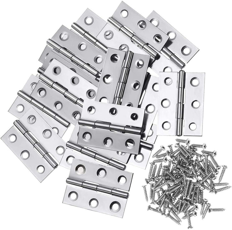  [AUSTRALIA] - Liberty.20Pcs Stainless Steel Folding Hinge 2 inch Door and Window Hinge is assigned 120 Screws