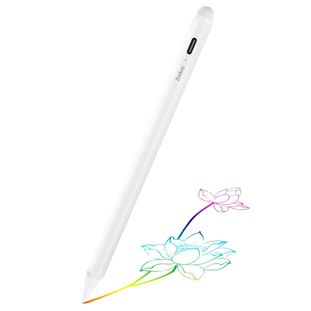 Stylus Pen for Apple iPad Pencil: Touch Pencil with Palm Rejection for Precise Writing & Drawing - Compatible with Apple iPad Pro 11/12.9 Inch iPad 6th/7th | iPad Mini 5th | iPad Air 3rd Gen White - LeoForward Australia