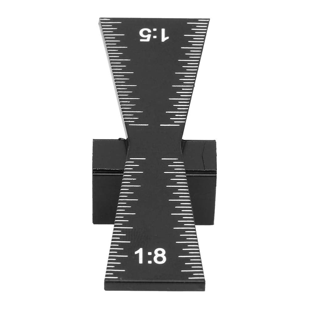  [AUSTRALIA] - Dovetail Marker Aluminum Alloy Dovetail Gauge Woodworking Joints Marking Jig Ruler for Cork, Hardwood and Other Types of Wood (1:5 1:8)