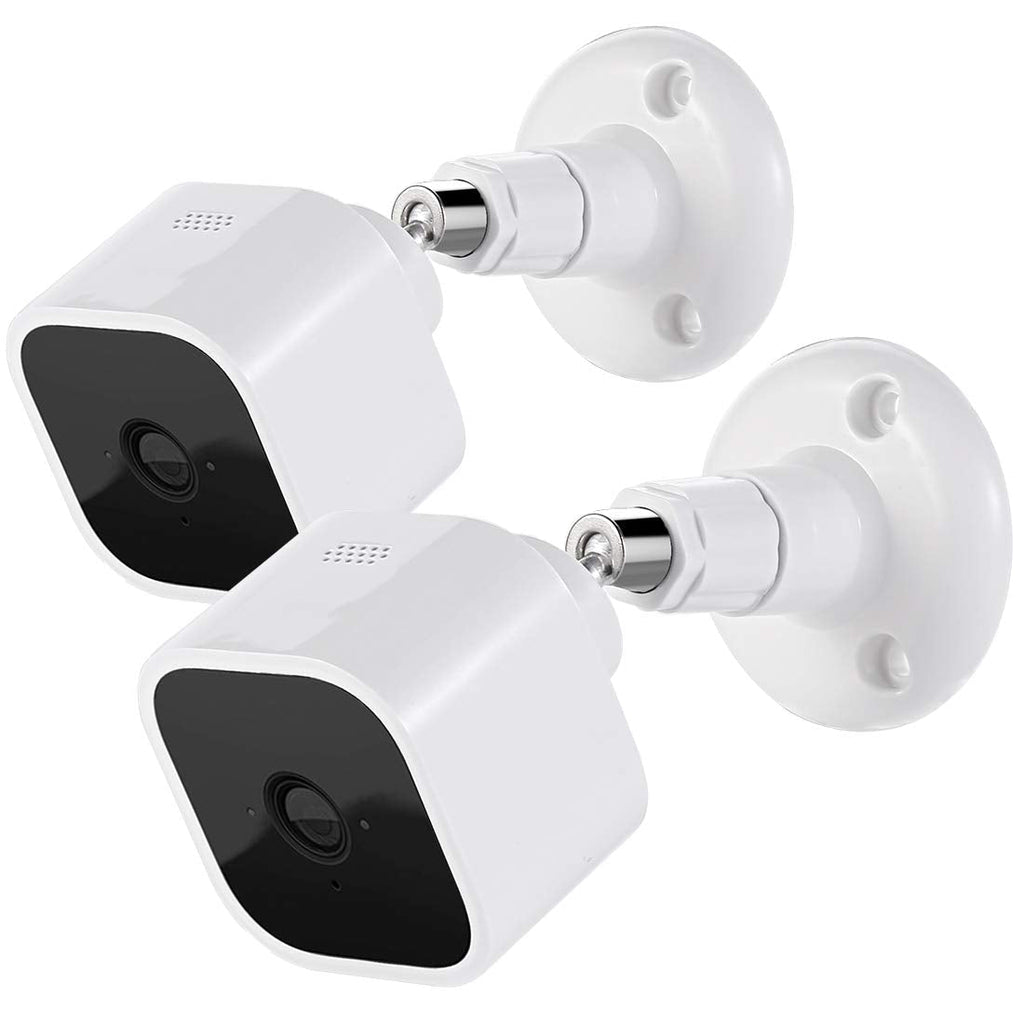  [AUSTRALIA] - Blink Mini Camera Wall Mount Bracket, 360 Degree Adjustable Camera Mount Stand for Blink Mini Indoor Camera, Also Fit for Blink XT2 Outdoor/Indoor Home Security Camera System (2 Pack) 2 Pack White