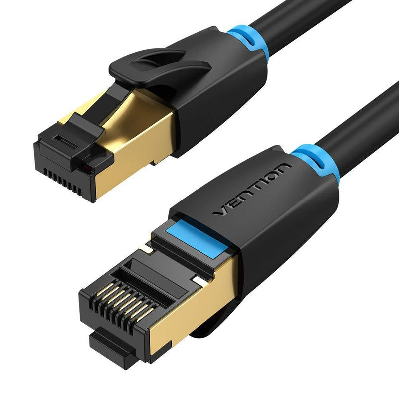 Cat 8 Ethernet Cable, VENTION High Speed Network Category 8 28AWG 40Gbps 2000Mhz SSTP Patch Cord with Gold Plated RJ45 Connector for Router,Modem, Gaming (3.28ft(1m)) 3.28ft(1m) - LeoForward Australia