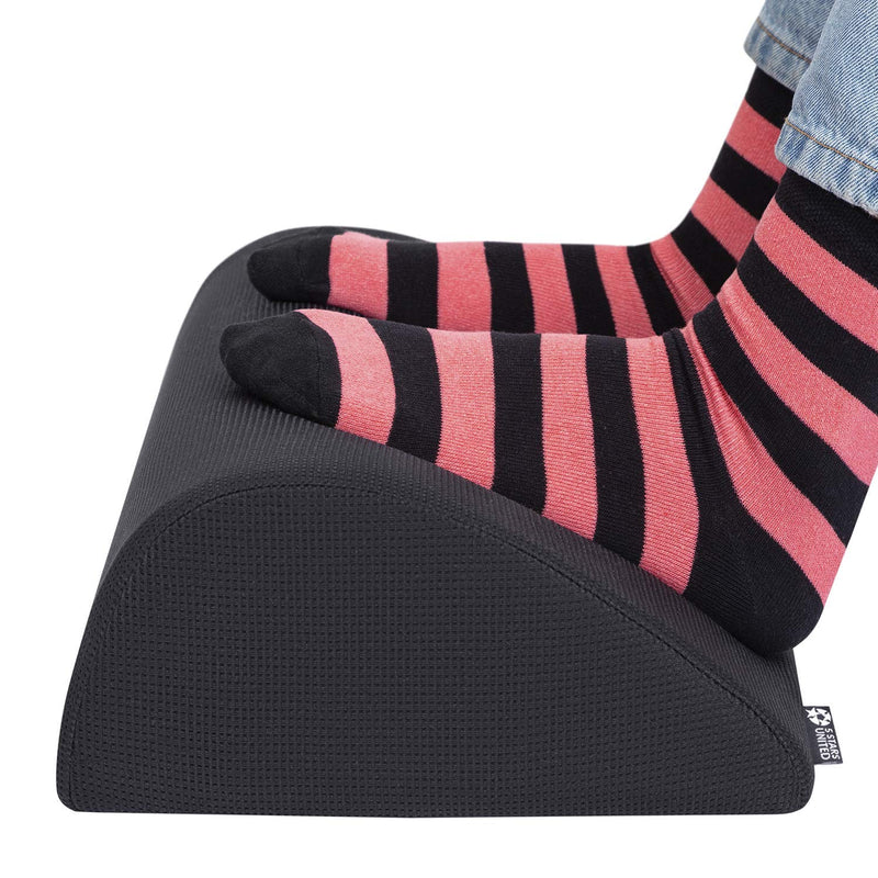 Foot Rest Under Desk Cushion - Teardrop Curve Design - Ergonomic Pad for Extra Leg Support - Breathable Mesh Cover - Non-Slip Bottom - Foot Stool for Home and Office - LeoForward Australia