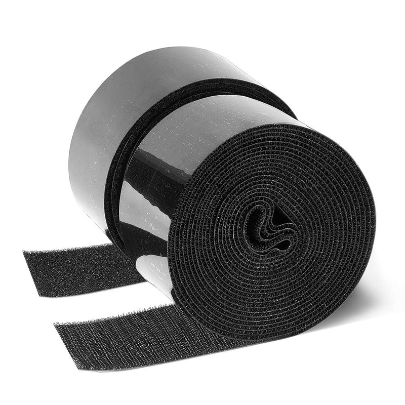  [AUSTRALIA] - GOHOOK 2 Inch Adhesive Black Hook and Loop Tape - 5 Yards, Heavy Duty Strips/Industrial Strength Sticky Fastener 1