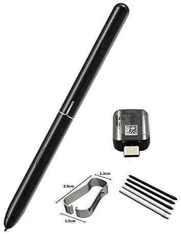 Galaxy Tab S4 Stylus Pen Replacement for Samsung Galaxy Tab S4 EJ-PT830B T835 T837 Stylus Touch S Pen with OTG - C Type Adapter & Tips/Nibs (Black) Black - LeoForward Australia