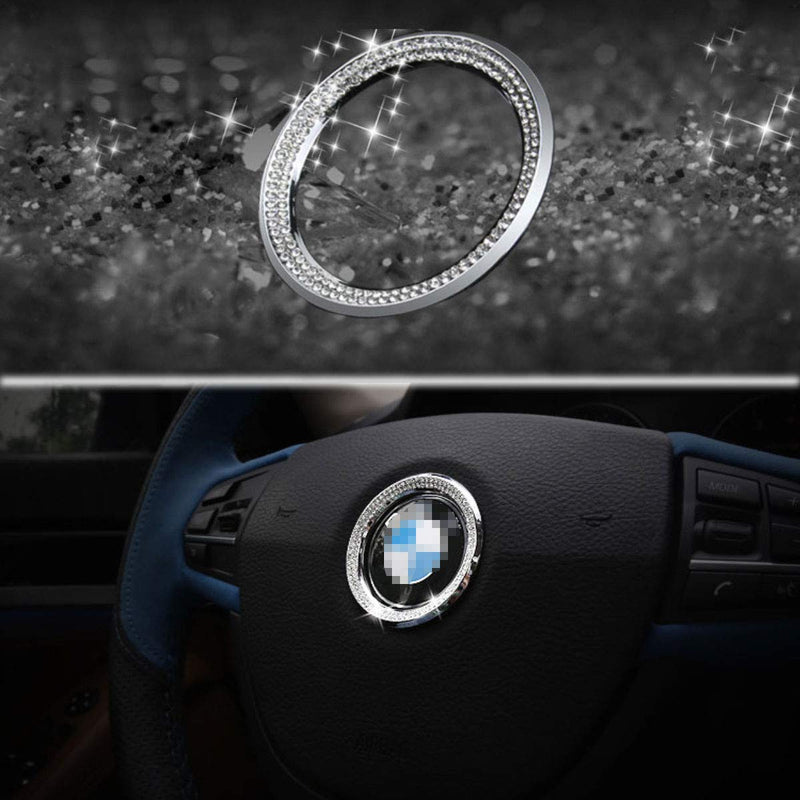 Bling Bling Car Steering Wheel Decorative Diamond Sticker Fit For BMW,DIY Bling Car Steering Wheel Emblem Bling Accessories for 1 3 5 7 Series X1 X 3 X 5 X6 Steering Wheel-B M W - LeoForward Australia