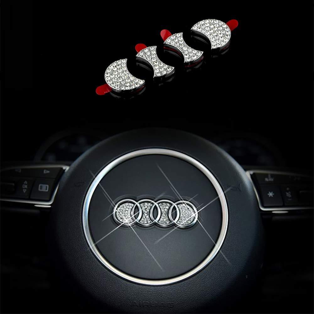 Bling Bling Car Steering Wheel Emblem Decorative Diamond Accessories Sticker Compatible With A U D l,DIY Bling Car Steering Wheel Emblem Bling Accessories Steering Wheel-A u d i-DIY PIECES - LeoForward Australia