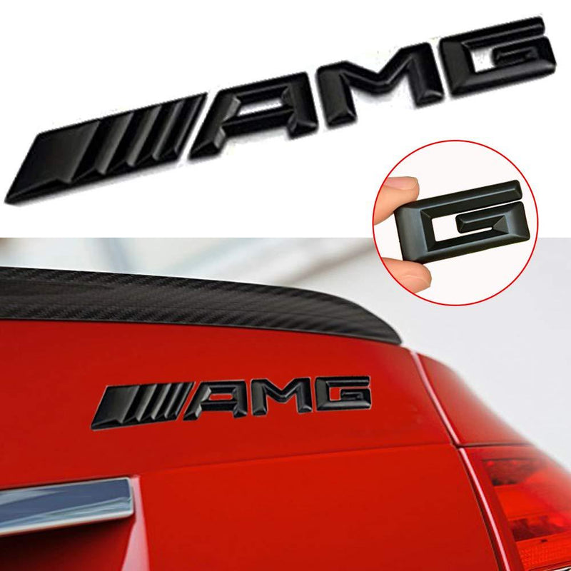 KENPENRI Rear AMG Emblems Compatible with Mercede-Ben 2014-2016, 3D Decal Nameplate Car Decal Logo Badge Sticker - Matte Black Rear Embelms 14-16 - LeoForward Australia