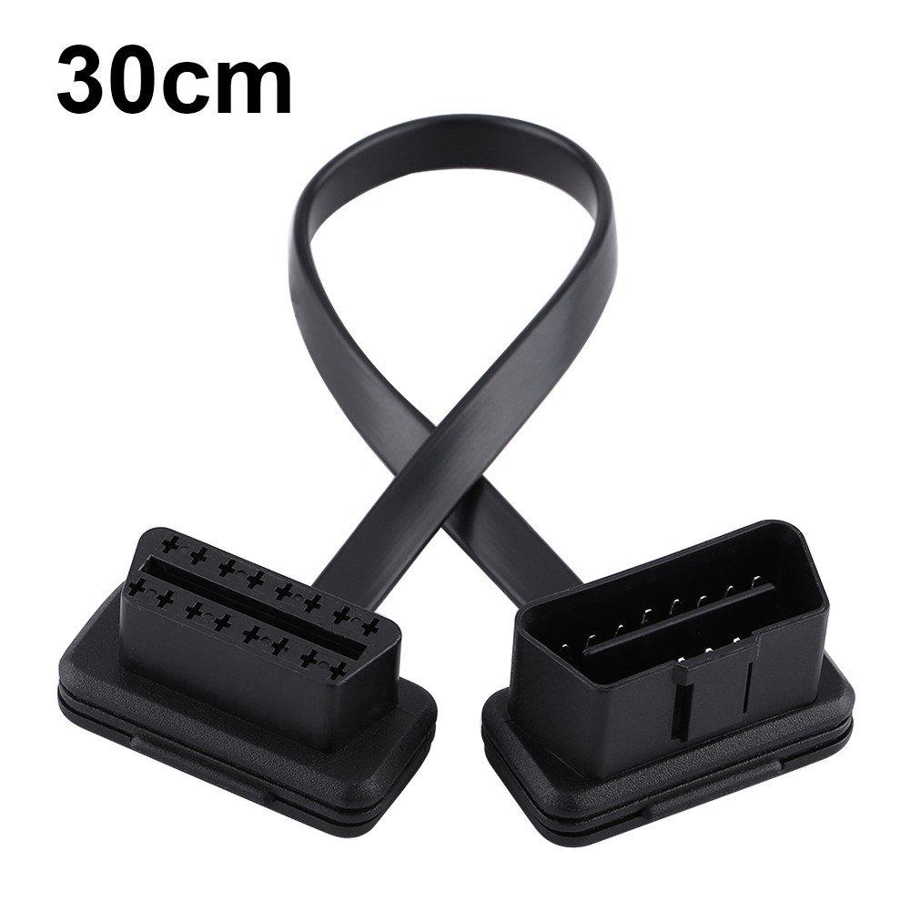 OBD II OBD2 16 Pin Male to Female Extension Cable Adapter OBD-ii Diagnostic Extension Convert Cable for Car Auto OBDII Code Scanners 30cm 12 Inch 1 Ft 30cm/12" - LeoForward Australia