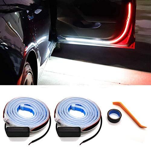 HConce Car Door LED Strip Lights,2PCS 1.2Meter 144 LEDs Interior Car Door Lights,Used for Lighting, Decoration, and Warning Anti Rear-end Collision - LeoForward Australia