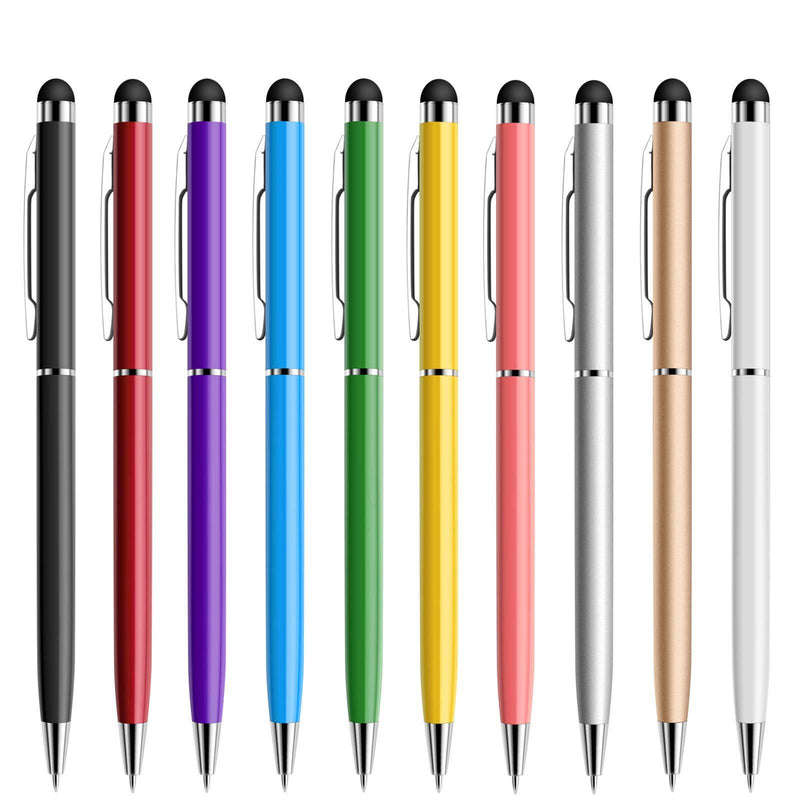 Stylus Pens for Touch Screens, StylusHome 10 Pack Universal 2 in 1 Capacitive Stylus Ballpoint Pen for iPad iPhone Tablets Samsung Galaxy All Universal Touch Screen Devices - LeoForward Australia
