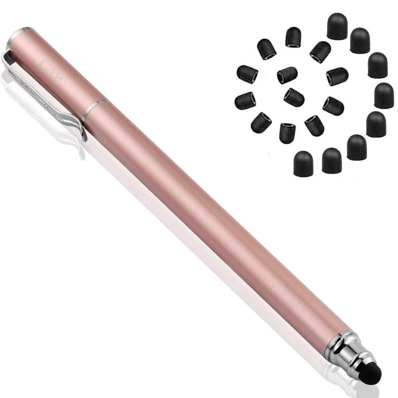 Bargains Depot 2-in-1 Stylus Touch Screen Pen for iPhone, Ipad, iPod, Tablet, Galaxy and More with 20Pcs Rubber Tips-Rose Gold Rose Gold - LeoForward Australia