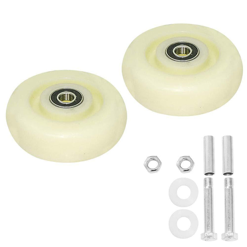 URBEST Push Cart Wheels, Heavy Duty 4 Inch PU Caster Wheels Bearings Repair Kits, Pltae Casters, Shelf Replacement Wheels for Platform Trucks up to 265 Pounds (M:4 Inch,Beige) - LeoForward Australia