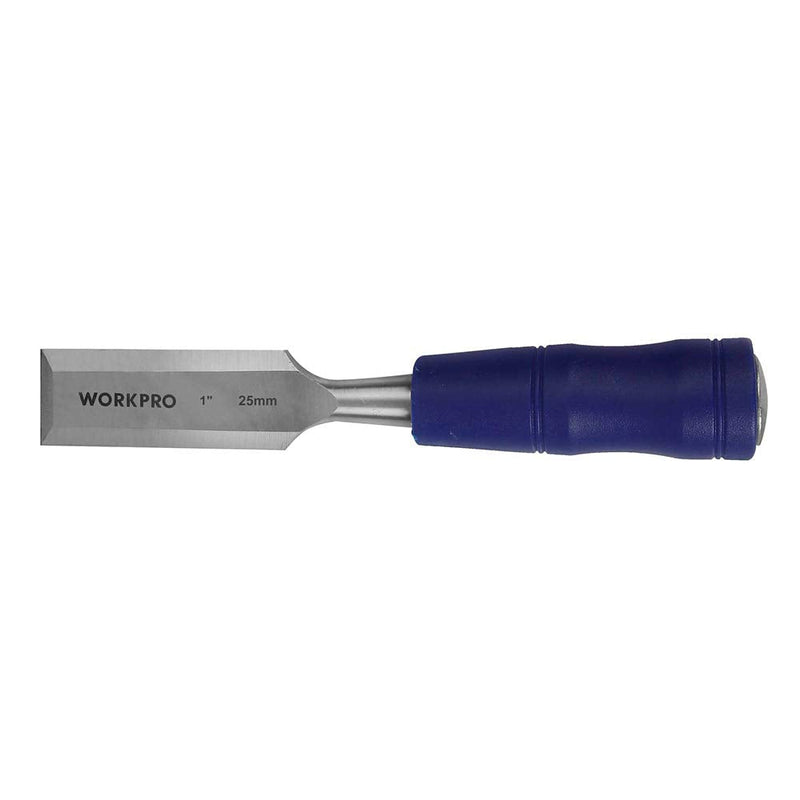  [AUSTRALIA] - WORKPRO 1” Wood Chisel – Wood Carving Chisel with Heavy-Duty Design, Hardened and Tempered Steel Blade, Woodworking Chisel for Use with Hammer or Mallet (W043003)