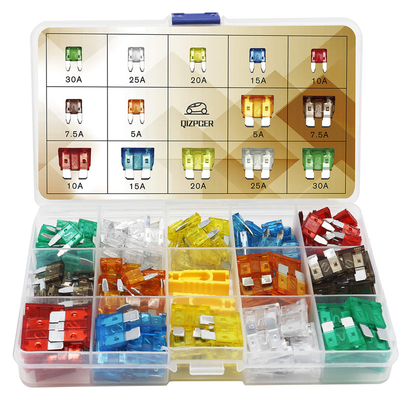  [AUSTRALIA] - 140 Pcs Fuses Automotive Kit - Blade Auto Fuse Assortment Standard and Mini Car Fuse for Marine, RV, Camper, Boat, Truck (5A 7.5A 10A 15A 20A 25A 30AMP/ATC/ATO) 140