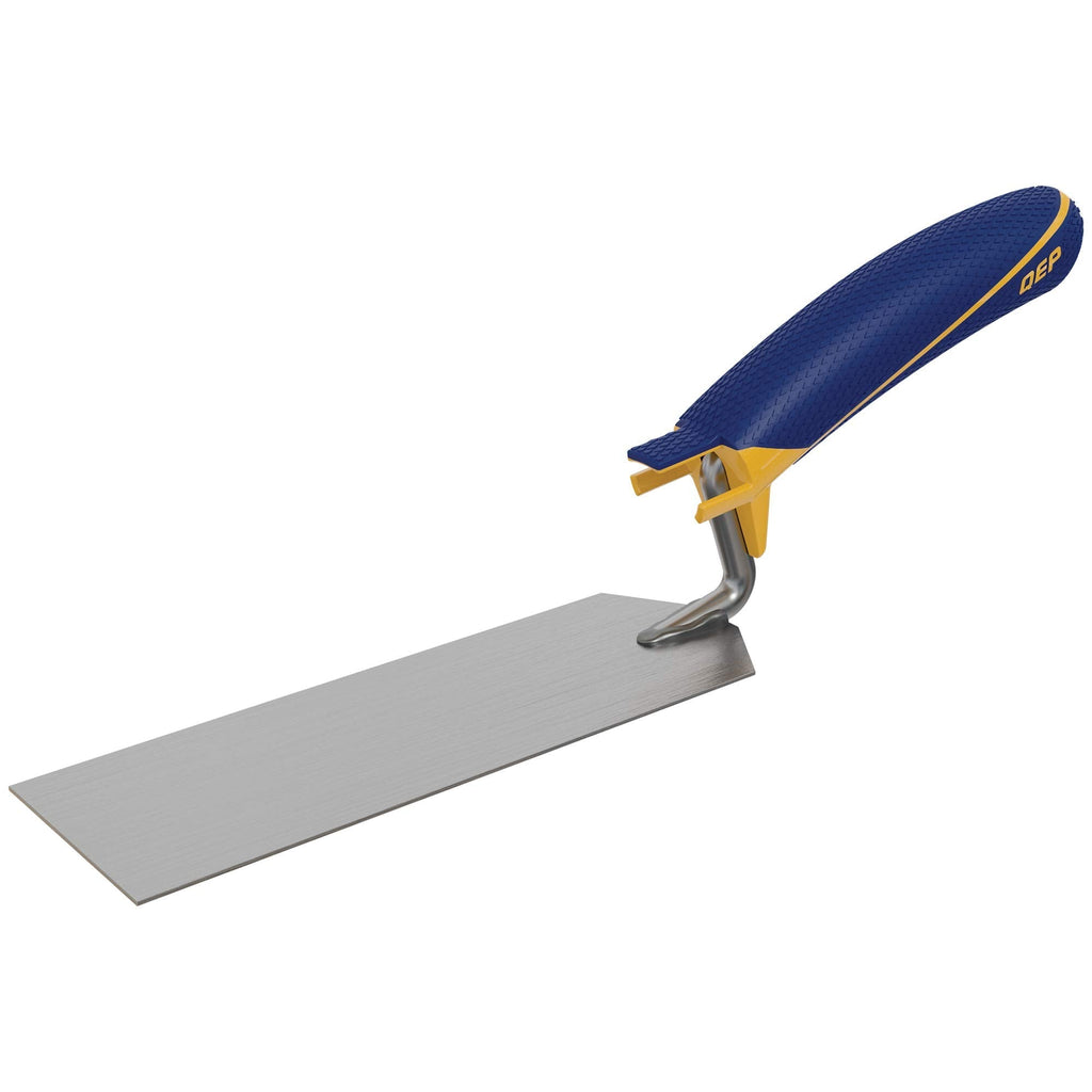  [AUSTRALIA] - QEP 6 in. x 2 in. Comfort Grip Flat Margin Flooring Trowel with Bucket Hook, Silver (42112)