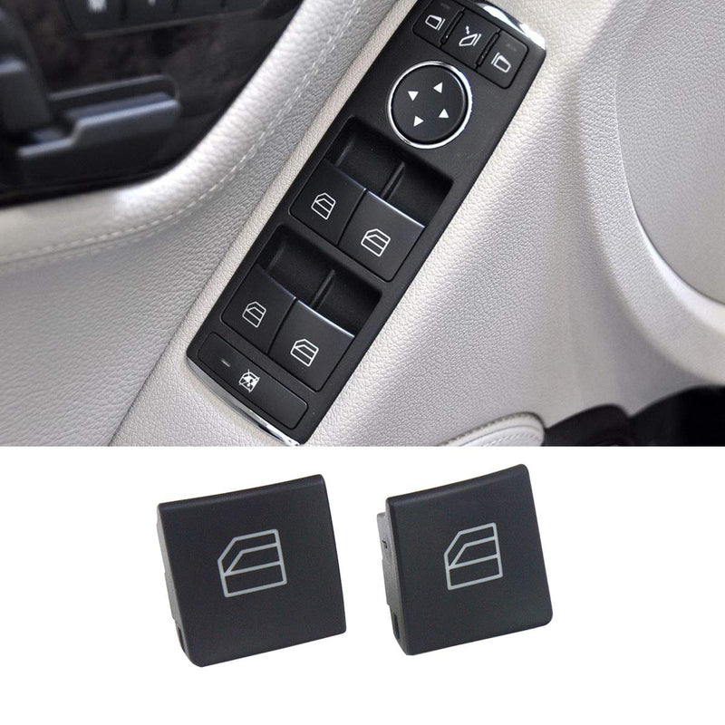 Jaronx 2PCS Driver Window Switch Button Covers for Mercedes Benz,Power Window Master Switch Repair Button Caps Button for C-Class W204 C230 C280 C300 C350,E-Class W212,GLK-Class GLK350 (Not for 2013+) - LeoForward Australia