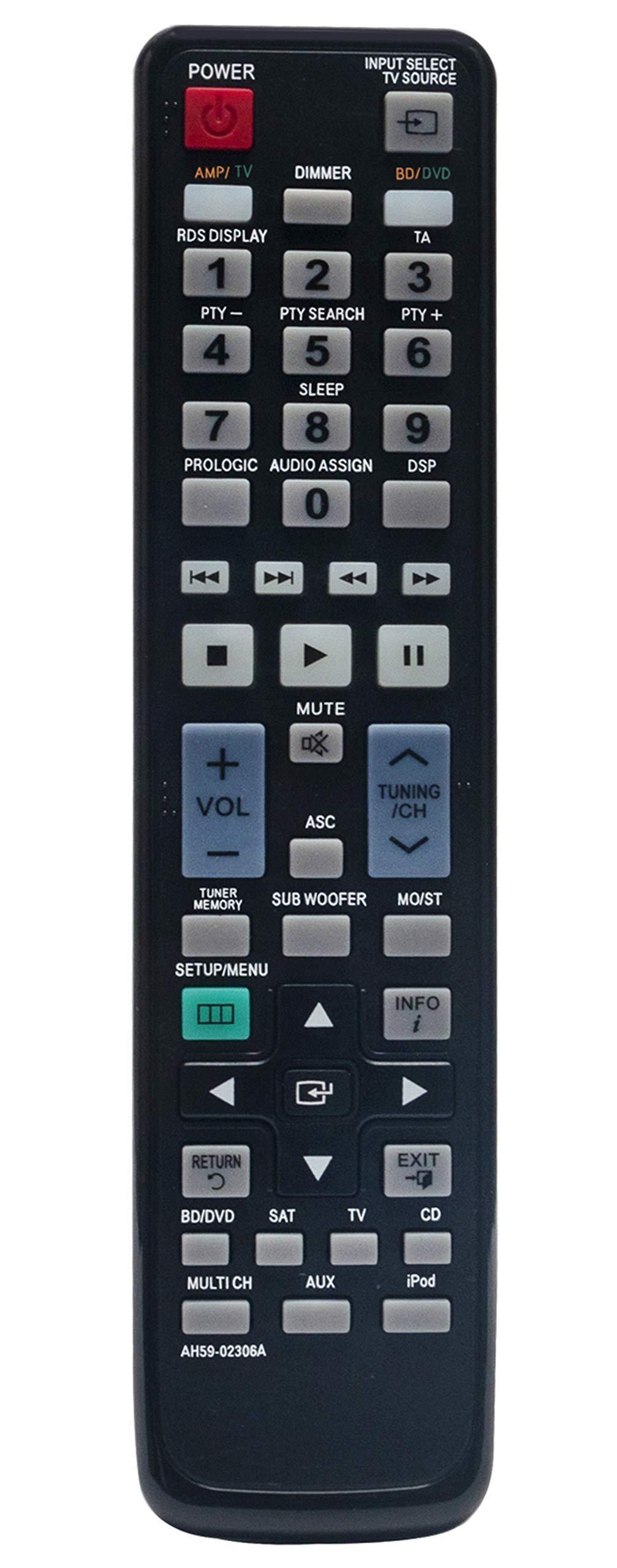 AH59-02306A Replaced Remote fit for Samsung AV Receiver HW-C560S HW-C500 HW-C560S/XAA Home Theater HW-C700 HW-C770BS HW-C770B C770BS-XAC HW-C779S HW-C770S TM1051 - LeoForward Australia