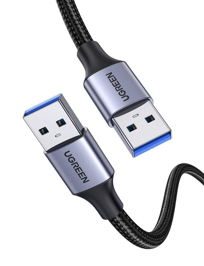 UGREEN USB 3.0 A to A Cable USB to USB Cable Type A Male to Male USB 3.0 Cable Nylon Braided Cord for Data Transfer Hard Drive Enclosures Printers Modems Cameras 6FT - LeoForward Australia