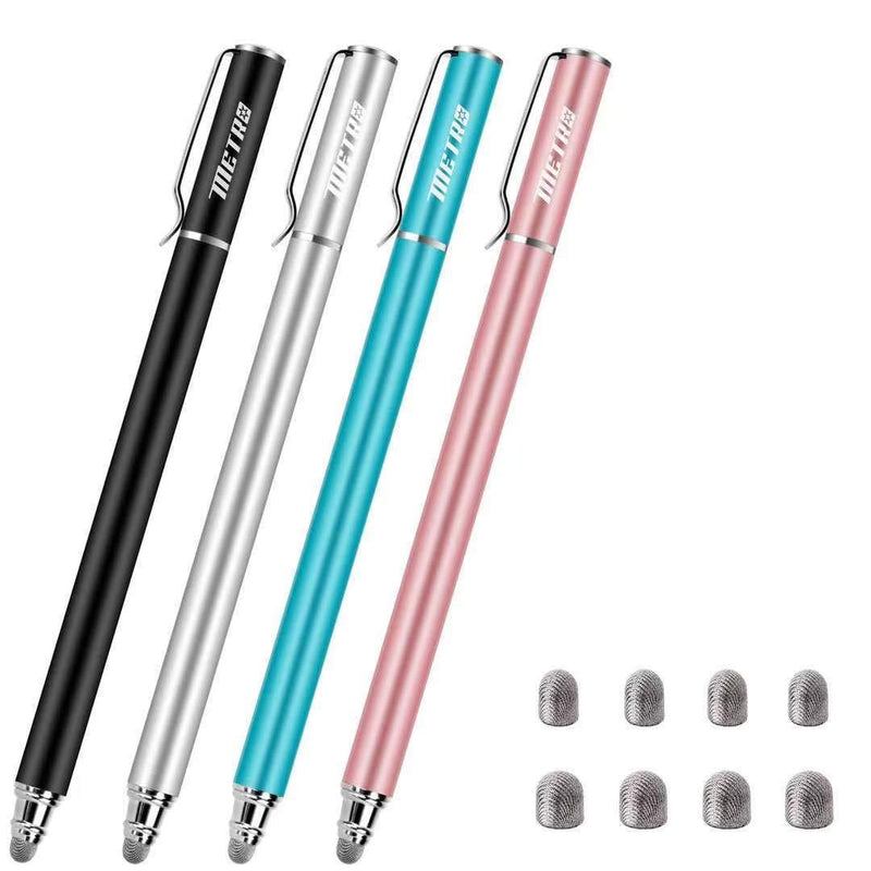 METRO Universal Stylus Pens for Touch Screens - High Sensitivity Capacitive Stylus Fiber Tips 2 in 1 Touch Screen Pen with 8 Extra Replaceable Tips for iPad iPhone and All Other Tablets & Cell Phones - LeoForward Australia