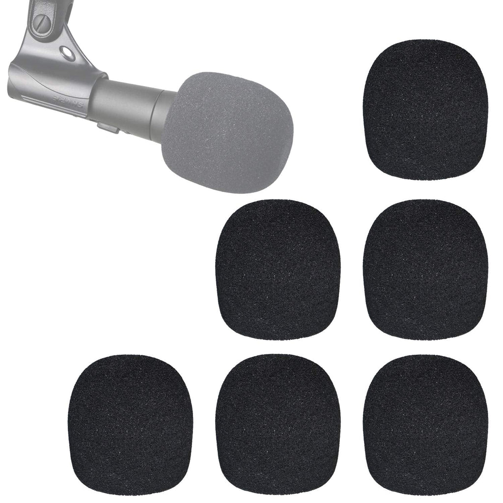  [AUSTRALIA] - SM58 Windscreen - Pof Filter Foam Windscreen Microphone Cover Compatible with Shure SM58S SM58-LC Ball Type Mic to Reduce Wind Noises by YOUSHARES (6 Pack）