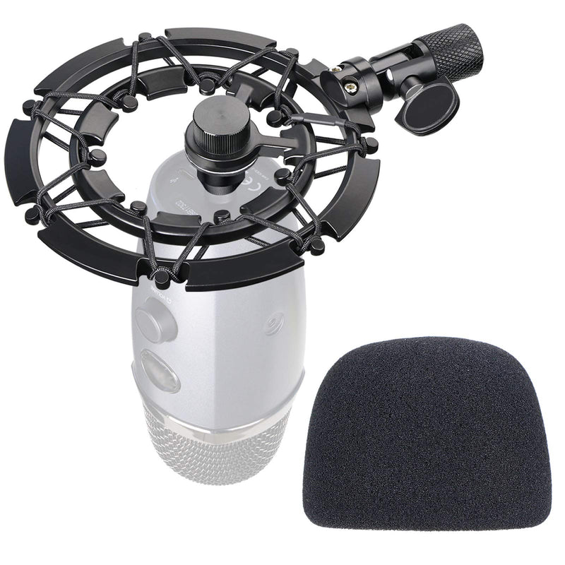  [AUSTRALIA] - Blue Yeti Nano Shock Mount with Pop Filter, Alloy Shockmount with Foam Windscreen Reduces Vibration and Shock Noise Matching Boom Arm Mic Stand, Designed for Blue Yeti Nano Microphone by YOUSHARES