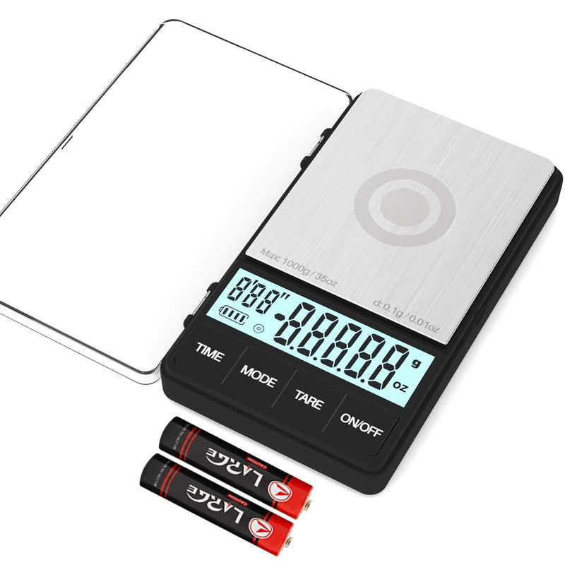  [AUSTRALIA] - Espresso Scale with Timer 1000g x 0.1g Drip Coffee Scale, MAXUS BREW Multifunction Digital Pocket Scale Large Bright LCD Display Small Food Scale Gram and Ounce 0.01oz for Kitchen Herb Stainless Steel