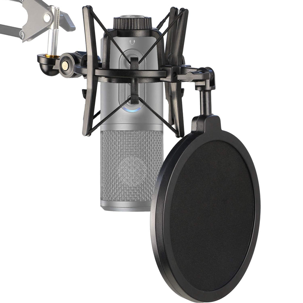  [AUSTRALIA] - ATR2500X Shock Mount with Pop Filter, Windscreen and Shockmount to Reduce Vibration Noise Matching Mic Boom Arm Stand for Audio-Technica ATR 2500X and ATR2500 USB Condenser Microphone by YOUSHARES