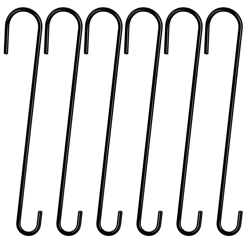 FEED GARDEN 18 Inch Metal Hanging S Hooks, 1/5 Inch Diameter Rust Resistant Extra Large Tree Branch Hook for Bird Feeders and Baths, Planters, Lanterns, Ornaments and More, 6 Pack 18inch - LeoForward Australia