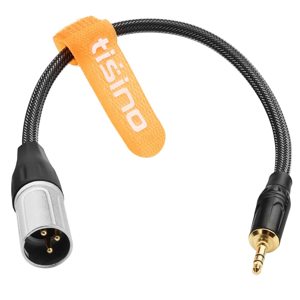  [AUSTRALIA] - TISINO 3.5mm to XLR Balanced Cable Adapter, Gold-Plated 1/8 inch Mini Jack Aux to XLR Male Mono Audio Cord for Cell Phone, Laptop, Speaker, Mixer - 1ft