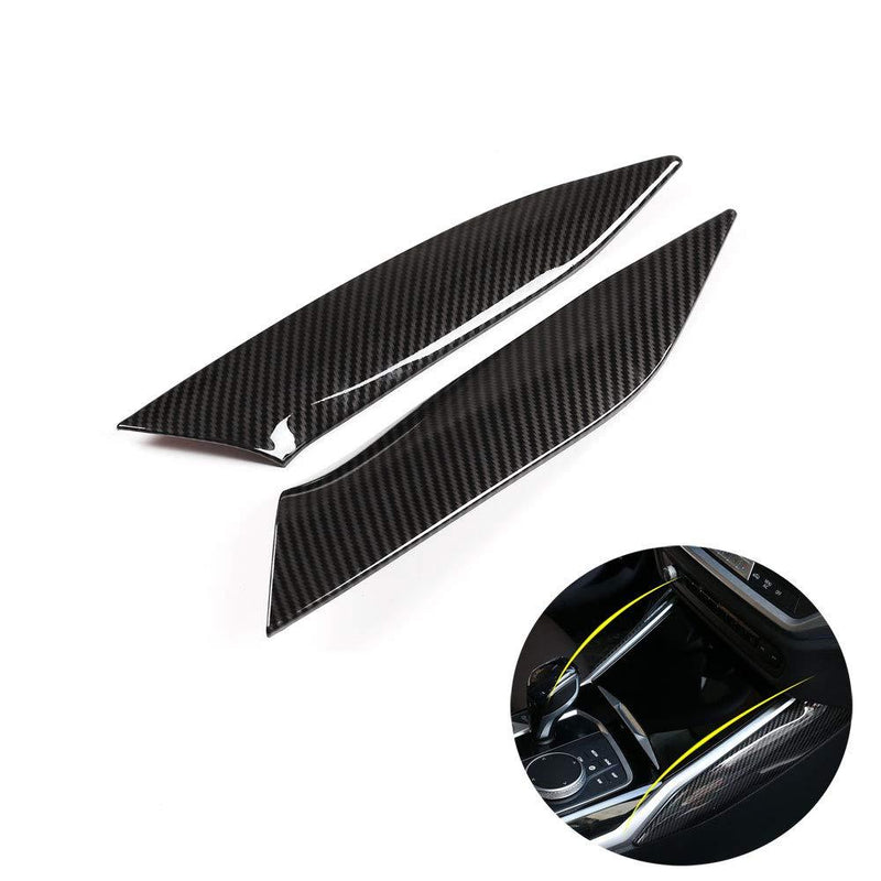 Eiseng Car Carbon Fiber Central Control Gear Box Side Cover Panel Frame Trim Decoration for BMW 3 Series G20 330i M340i 2019 2020 2021 Interior Accessories Decoration Both sides of the gear - LeoForward Australia