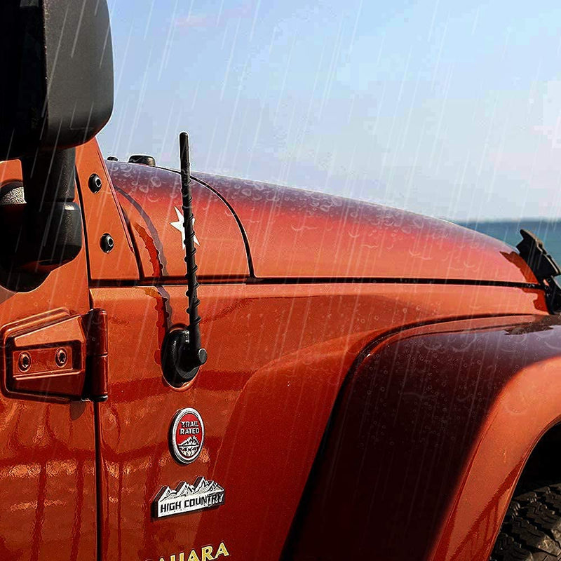  [AUSTRALIA] - BA-BOLING,Short Antenna for Jeep Wrangler JK JKU JL JT JLU Gladiator Rubicon Sahara 2007-2023 7 Inch Car Radio Antenna Replacement Jeep Accessories Designed for Optimized AM FM Signal Reception