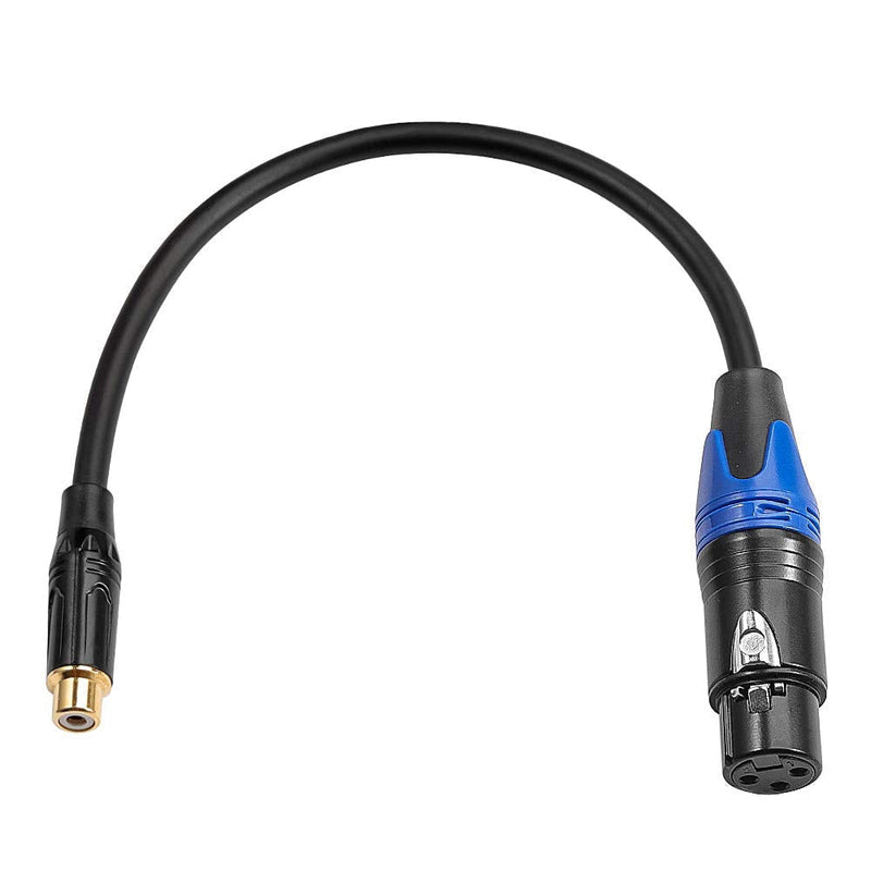  [AUSTRALIA] - DISINO Female XLR to RCA Female Cable, RCA to XLR Female Converter Gender Changer Audio Adapter Patch Cable - 1 feet
