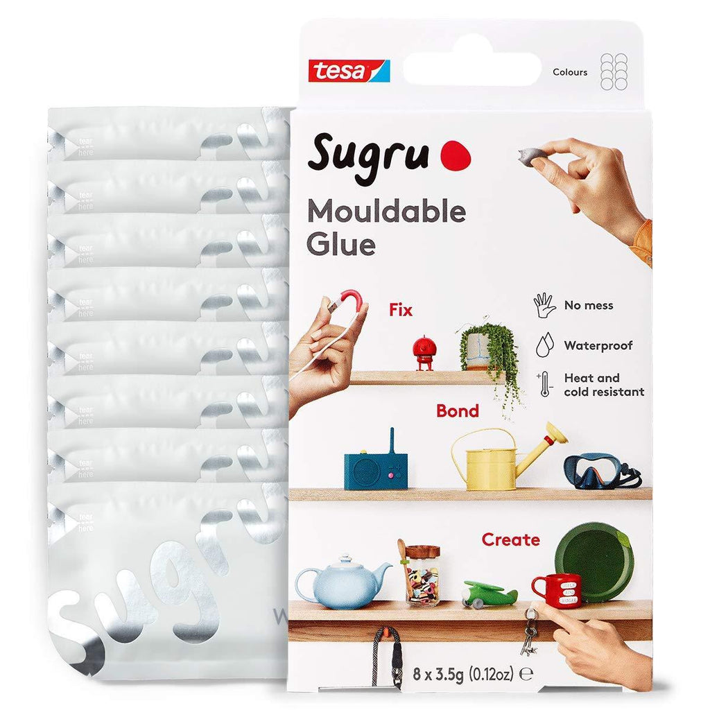 Sugru I000954 Multi-Purpose Glue for Creative Fixing and Making, 8-Pack, White, 8 Piece - LeoForward Australia