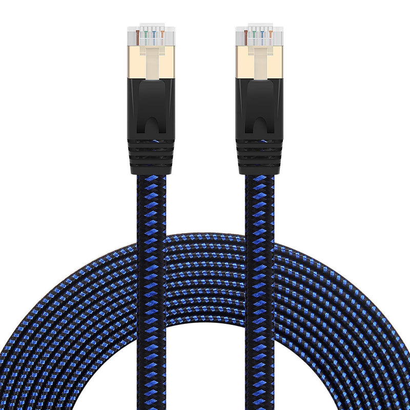  [AUSTRALIA] - Cat 7 Ethernet Cable 75ft, Nylon Braided Heavy Duty High Speed Cat7 Cable Shielded Gigabit Flat Cat7 RJ45 LAN Cable Internet Network Patch Cord 10Gbps for Gaming PS4, Xbox One,Laptop,Modem, Router 80ft