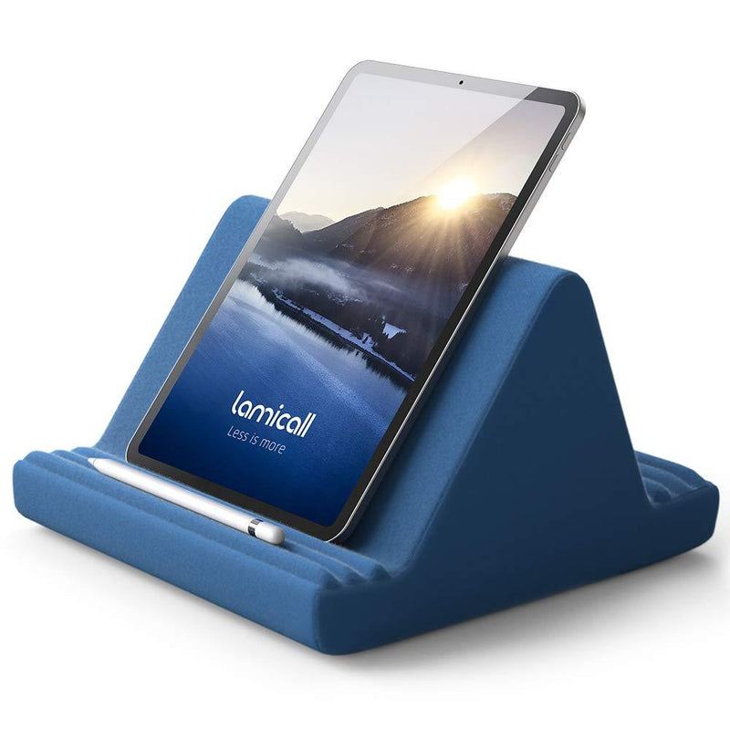  [AUSTRALIA] - Tablet Pillow Stand, Pillow Soft Pad for Lap - Lamicall Tablet Holder Dock for Bed with 6 Viewing Angles, for iPad Pro 9.7, 10.5,12.9 Air Mini 4 3, Kindle, Galaxy Tab, E-Reader - Royal Blue