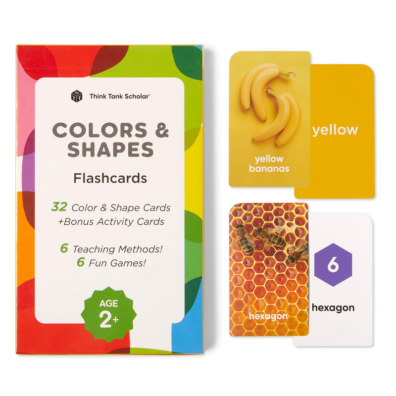 Think Tank Scholar Colors & Shapes Flash Cards for Toddlers, Ages 3+, Preschool… Colors and Shapes - LeoForward Australia
