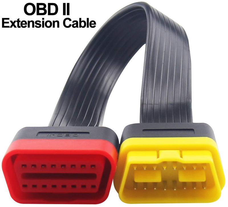 OBD2 Extension Cable, Professional Automotive Diagnostic Scan Tool Full 16 Pin Extension Cable for ODBII Scanner Forscan Check All Car Vehicles Computer Engine Code Reader - 36cm/14.2in 14.2 inch - LeoForward Australia