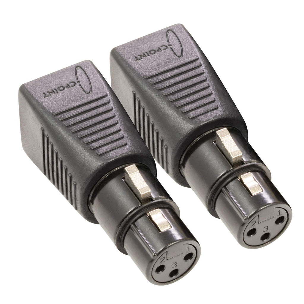  [AUSTRALIA] - 2 Pack - CPoint XLRJ45 3 Pin XLR Female to RJ45 DMX Adapters XLRJ45-3F