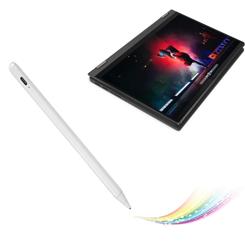 Active Stylus Pen for Lenovo Flex 5 14" 2-in-1,Type-C Rechargeable Digital Pencil Compatible with Lenovo Flex 5 14" 2-in-1 Stylus Pen,Good for Note-Taking and Sketching Pens with Touch Control,White - LeoForward Australia