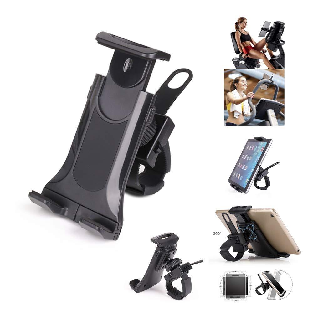  [AUSTRALIA] - Exercise Bike Phone and Tablet Holder Motorcycle Gym Exercise Bike Treadmill Handlebar - Flexible Cradle Phone Mount for Smartphone and Tablet (4.2-12IN) 4.2-12IN