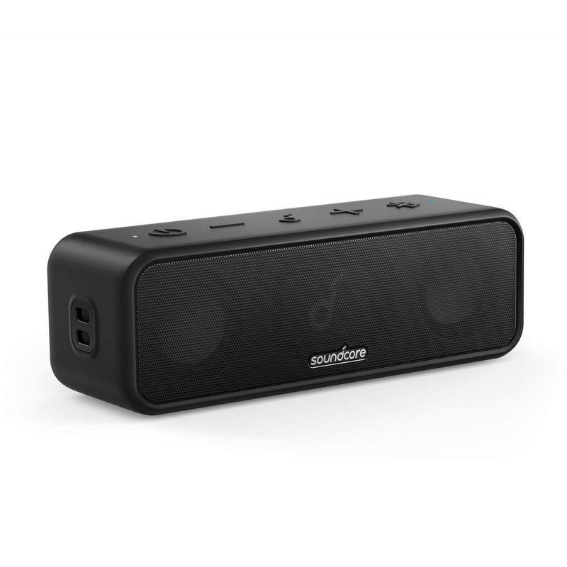 Soundcore 3 by Anker Soundcore, Bluetooth Speaker with Stereo Sound, Pure Titanium Diaphragm Drivers, PartyCast Technology, BassUp, 24H Playtime, IPX7 Waterproof, App, Custom EQ, Home, Outdoor, Beach - LeoForward Australia