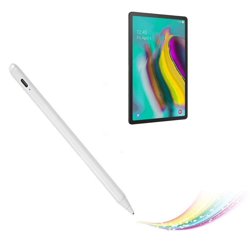 Active Stylus for Samsung Galaxy Tab S5E Pencil,Electronic Capacitive Type-C Rechargeable Pencil Compatible with Samsung Galaxy Tab S5E Stylus Pens,Good on Sketching and Note-Taking Pen, White - LeoForward Australia