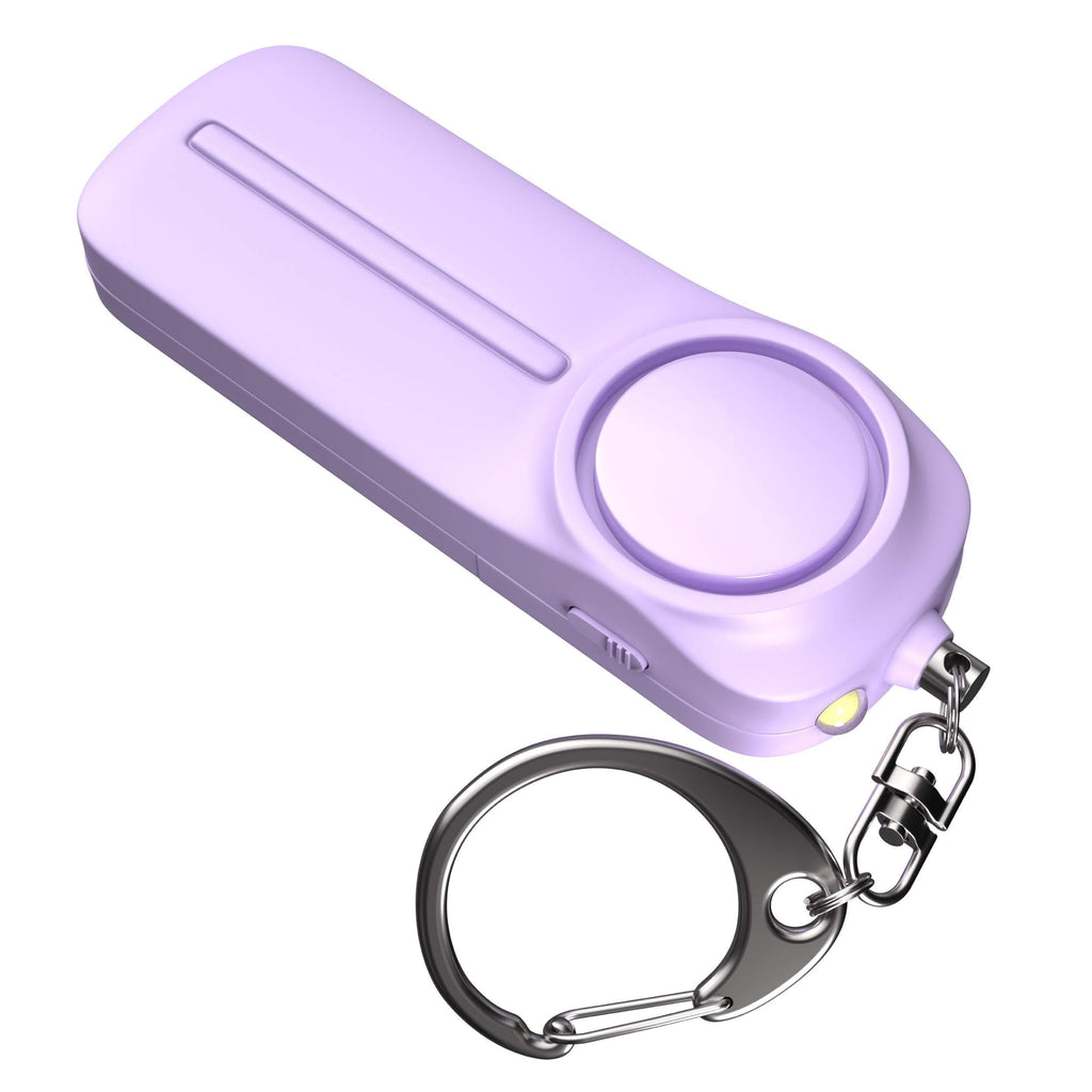 Self Defense Safesound Personal Alarm Keychain – 130 dB Siren Safety Protection Device with LED Light – Emergency Security Alert Key Chain Whistle for Women, Kids, Elderly by WETEN (Purple) purple - LeoForward Australia