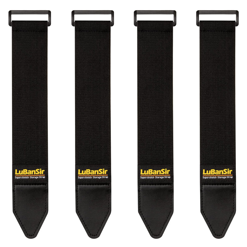  [AUSTRALIA] - LuBanSir Cinch Straps, 2" x 24" (4 Pack) Elastic Hook and Loop Storage Strap for Extension Cord, Cable, Cord Wrap, Rope and Hose