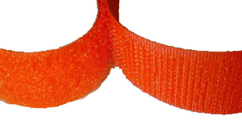  [AUSTRALIA] - 3/4" Orange Sew On Hook and Loop - 1 yd of Hook and 1 yd of Loop Per Package 1 Yd