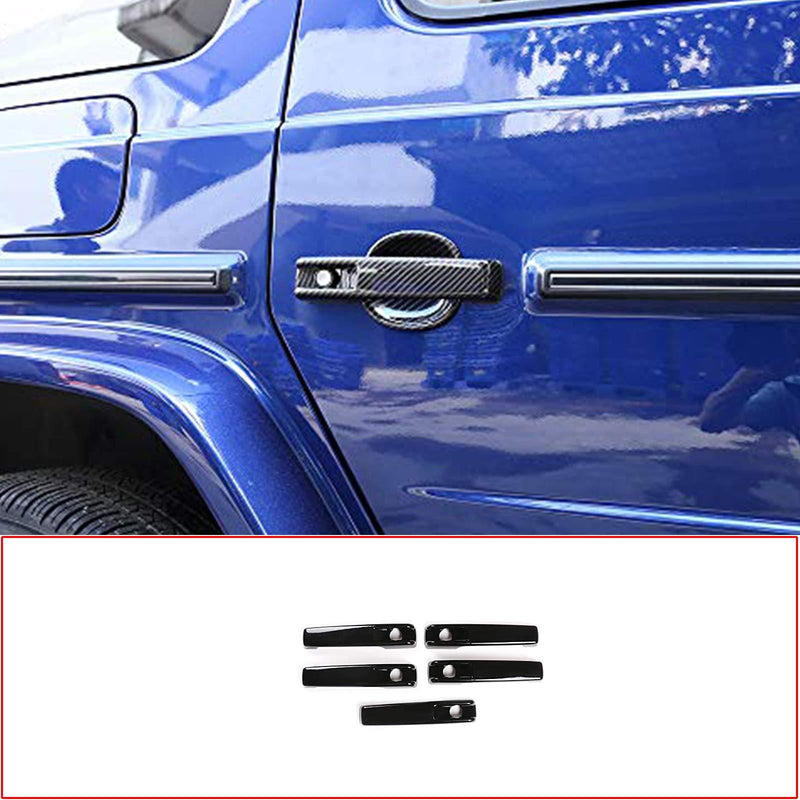 Car Styling ABS Auto Exterior Door Handle Cover Trim Accessories for Mercedes Benz G Class W463 W464 G65 G55 G63 G500 G550 G350 (Carbon Fiber) Carbon fiber - LeoForward Australia